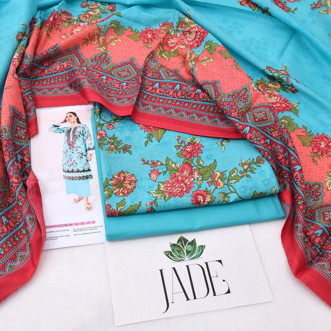 Jade Lawn Digital Printed 3 Piece | JD101