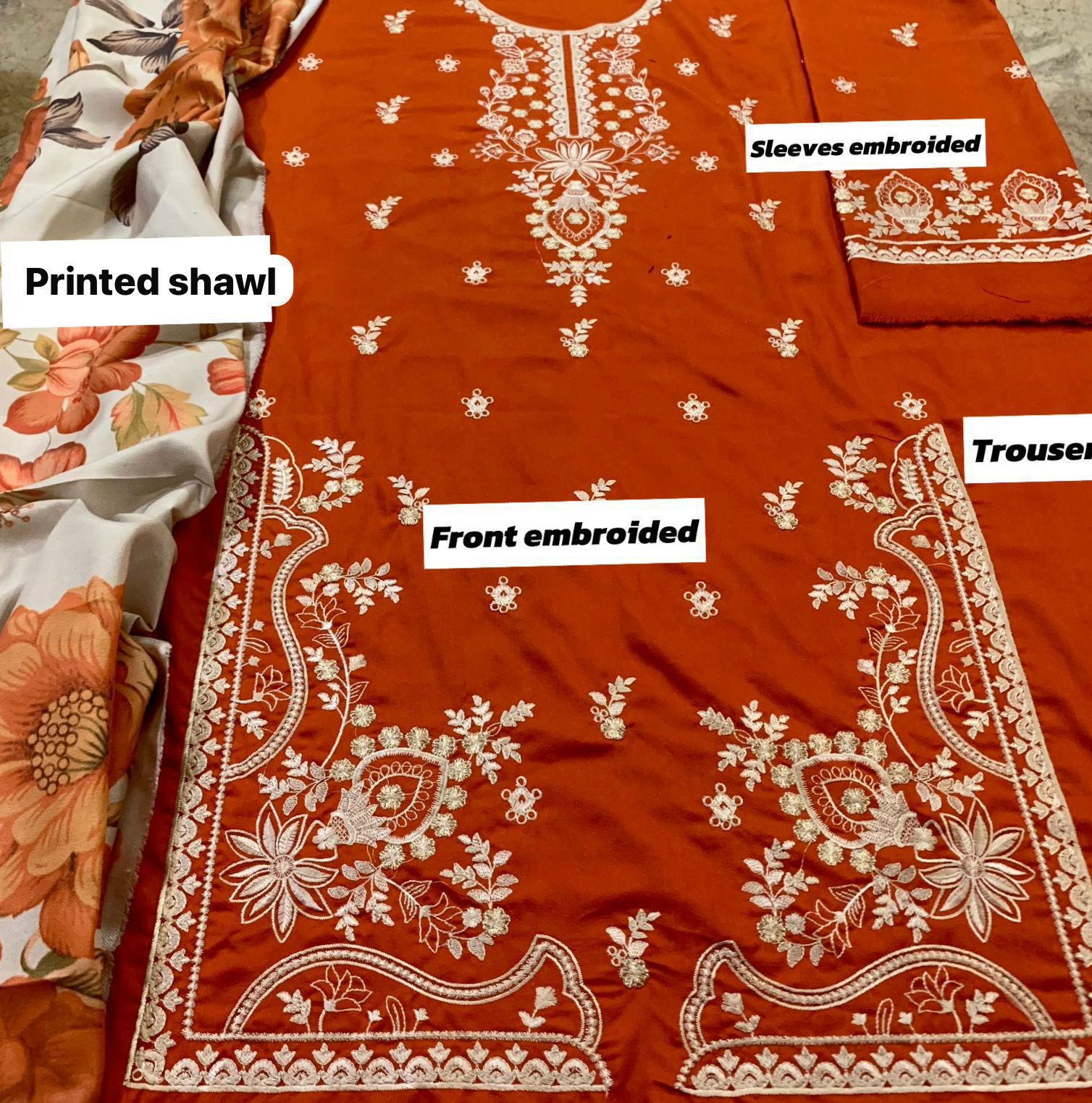 Mohagni Dhanak Embroidered 3 Piece | MG101